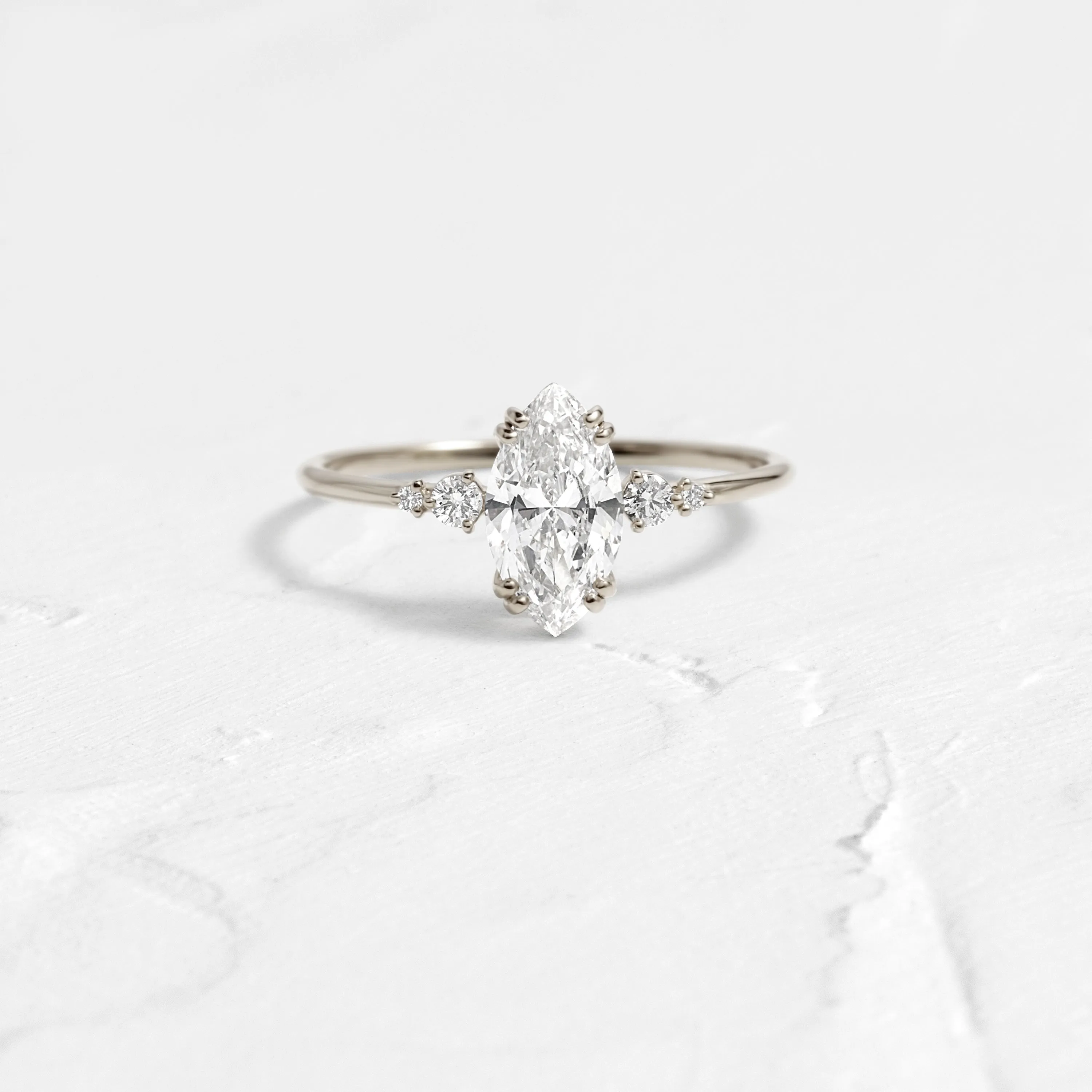 Pictorial Ring, Marquise Cut