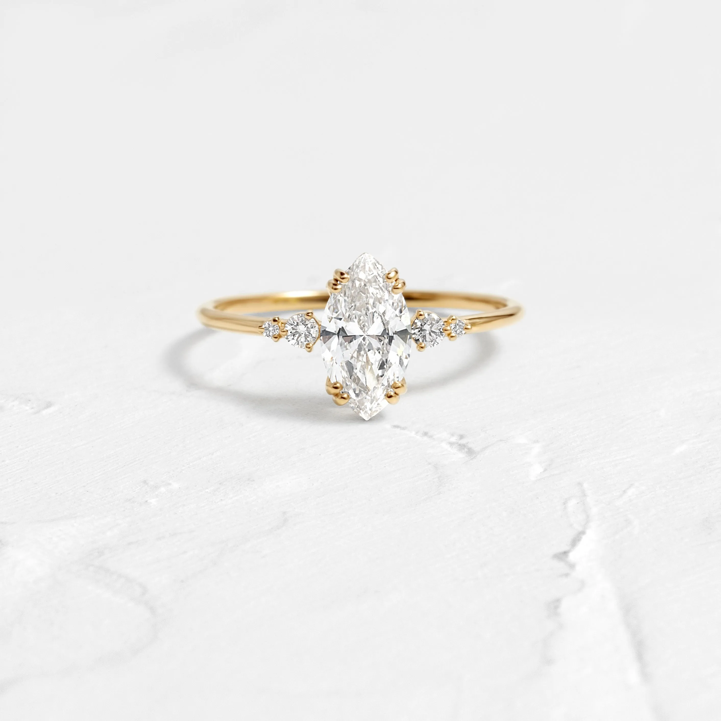 Pictorial Ring, Marquise Cut