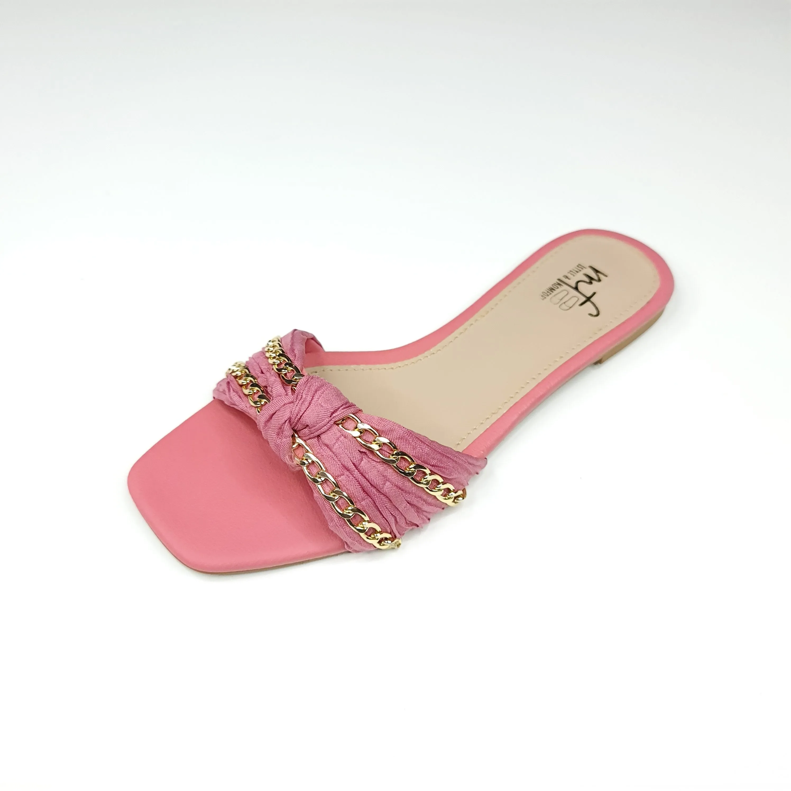 Pink Chain Slippers