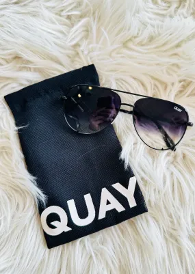 Quay High Key Mini Black Fade Sunglasses