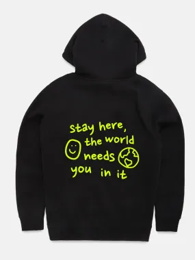 "Stay Here" Hoodie - Neon