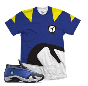 Retro 14 Low Laney Shirt - Blue Diamond - Blue