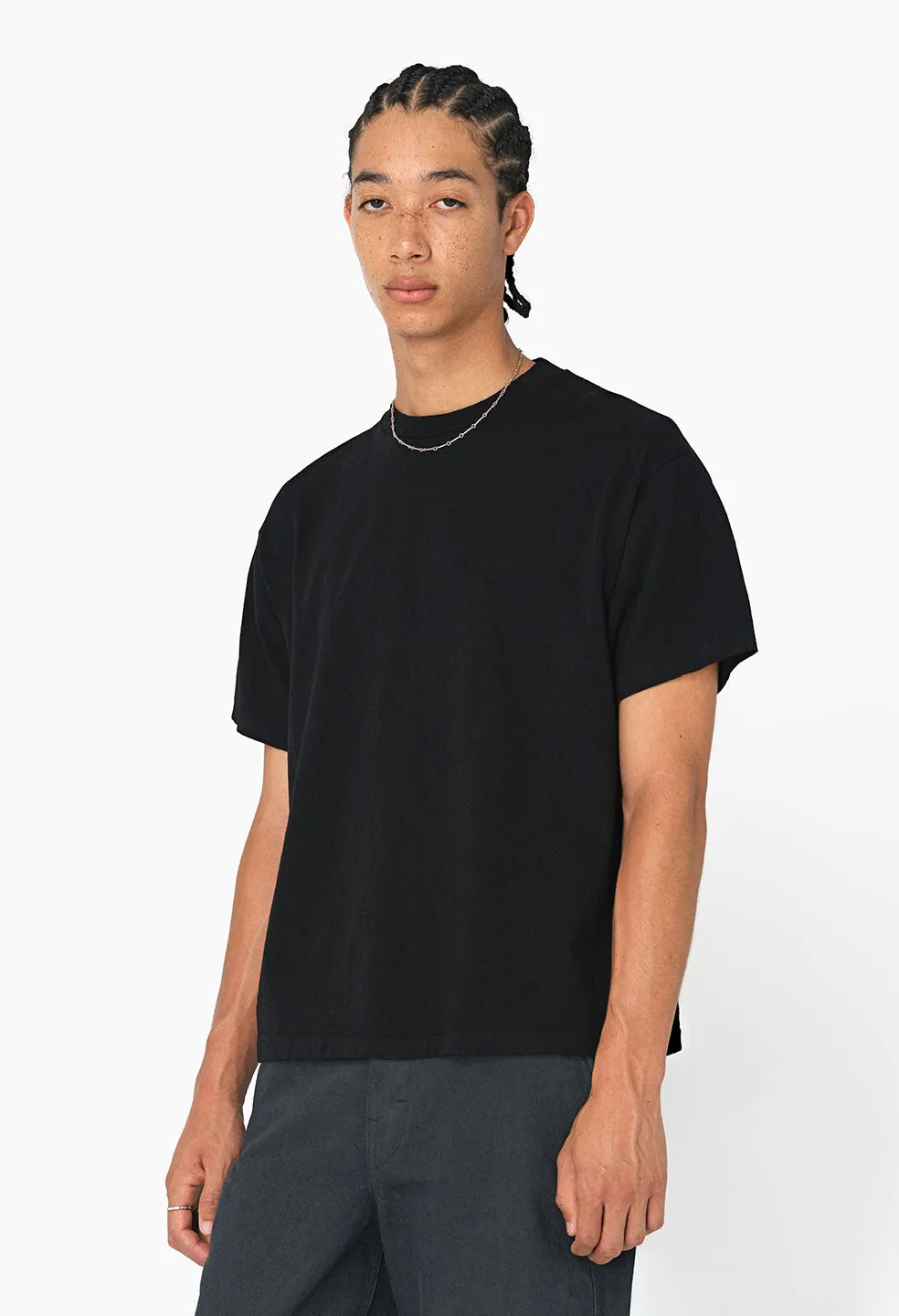 Riviera Cropped Tee / Black