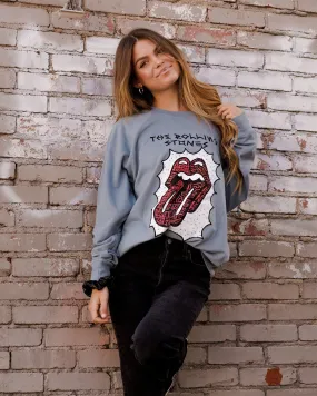 Rolling Stones Santiago Light Blue Sweatshirt