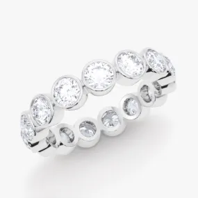 Round Cut Bezel Diamond Eternity Band