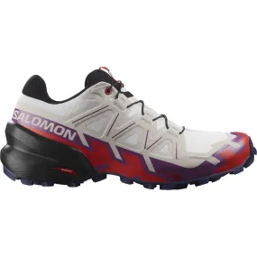 Salomon Speedcross 6 (Womens) - White/Sparkling Grape/Fiery Red