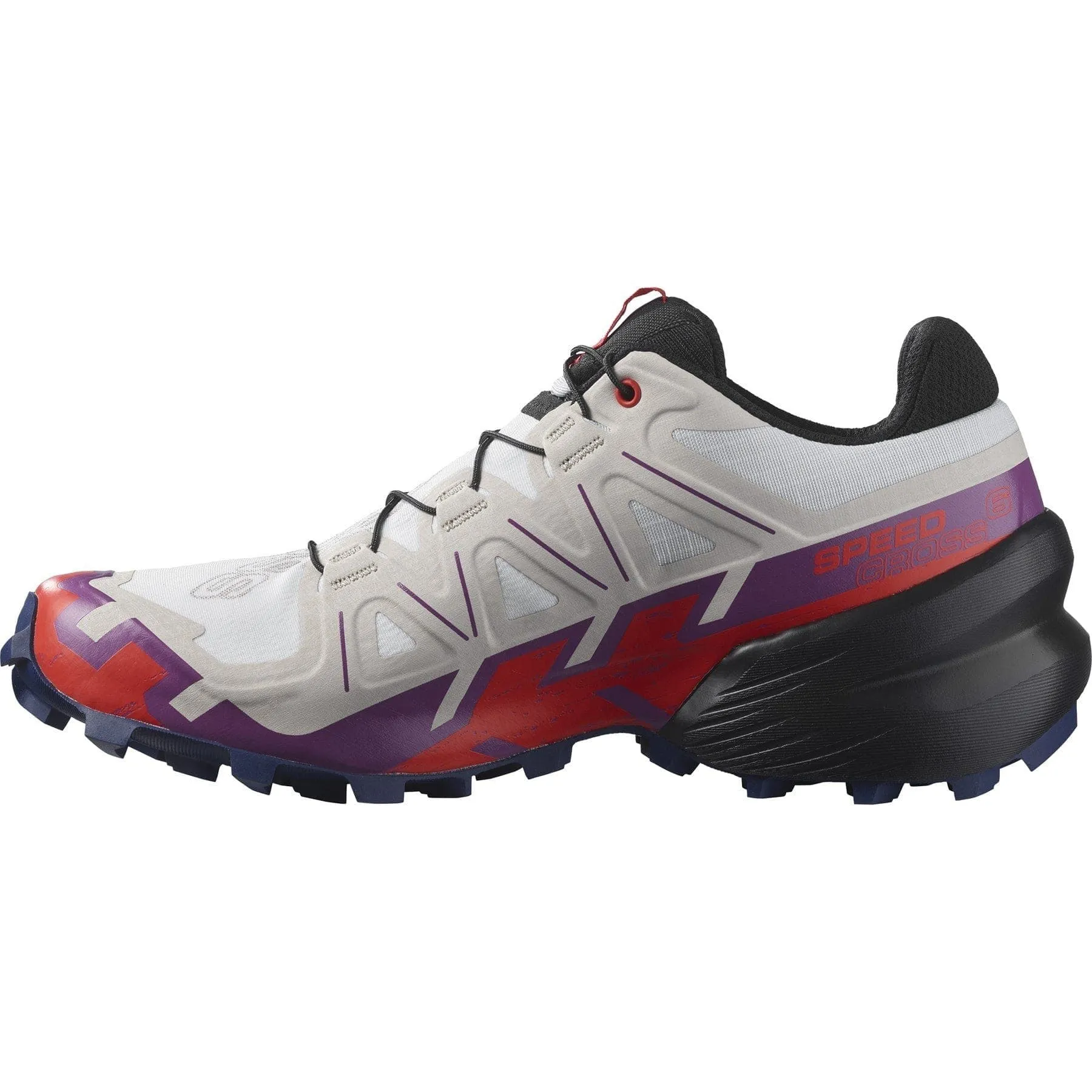 Salomon Speedcross 6 (Womens) - White/Sparkling Grape/Fiery Red