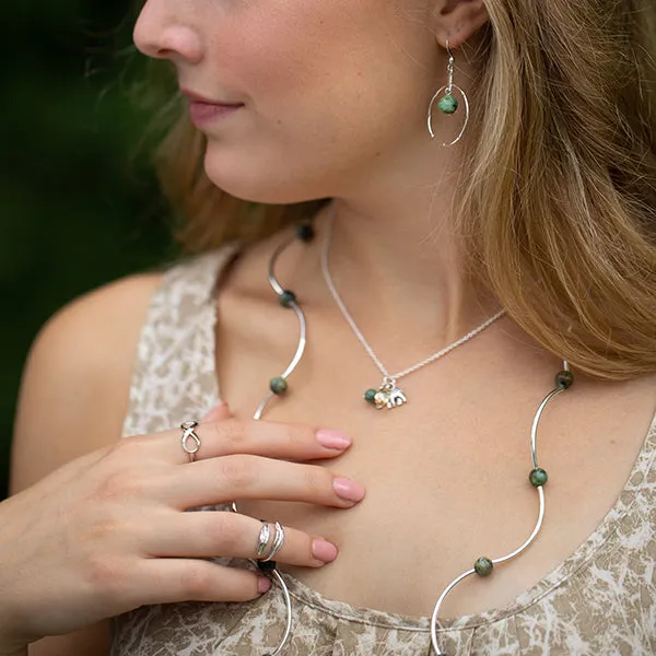 Snowflake | Cluster Necklace | Sterling Silver