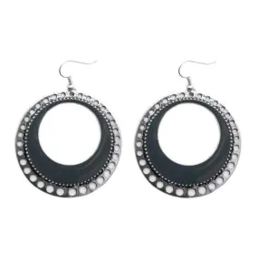 Spinning with Style Silver Gray Earrings