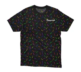 ''Sprinkle-of-joy'' black t-shirt