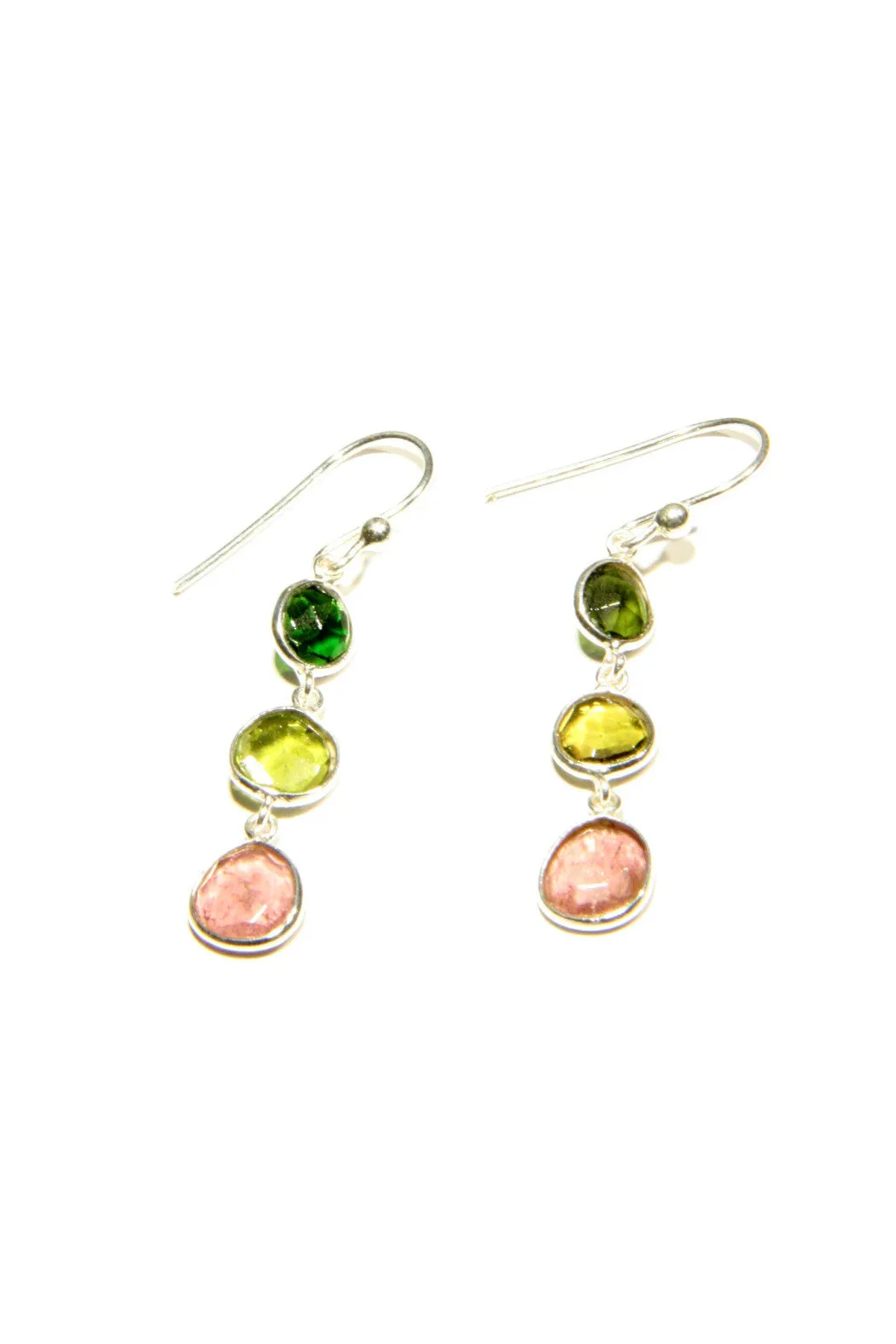 Triple Tourmaline Dangles