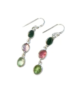 Triple Tourmaline Dangles