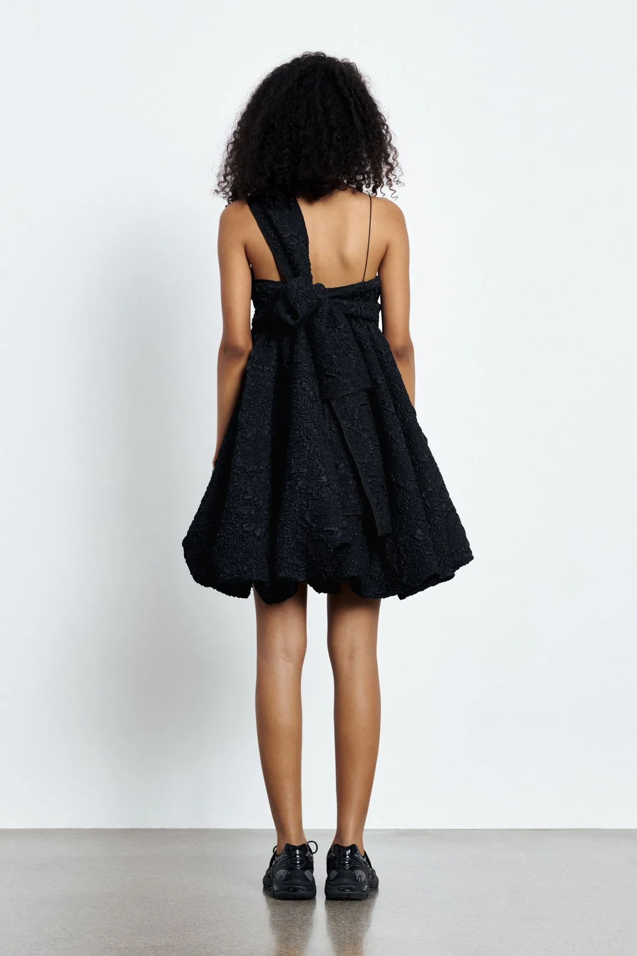 VICTORIA | DRESS BORAGE CLOQUÉ BLACK