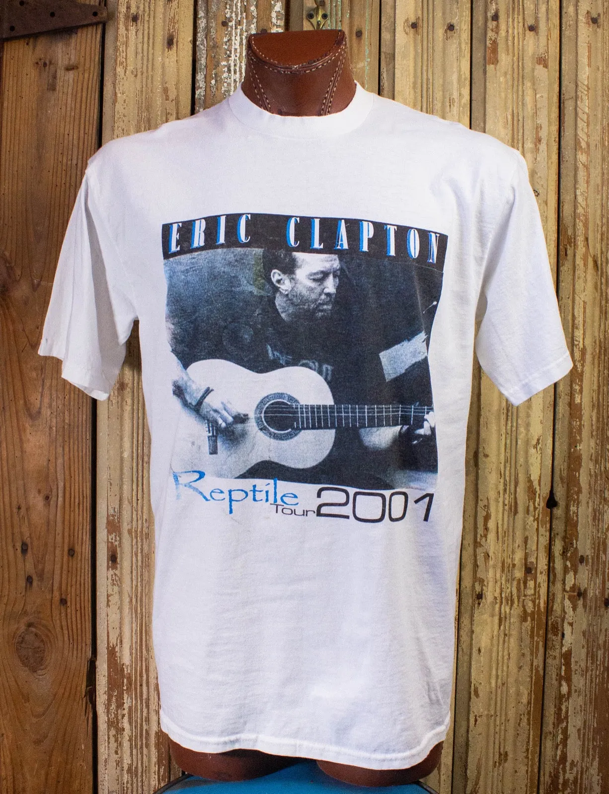 Vintage Eric Clapton Reptile Tour Concert T Shirt 2001 White XL