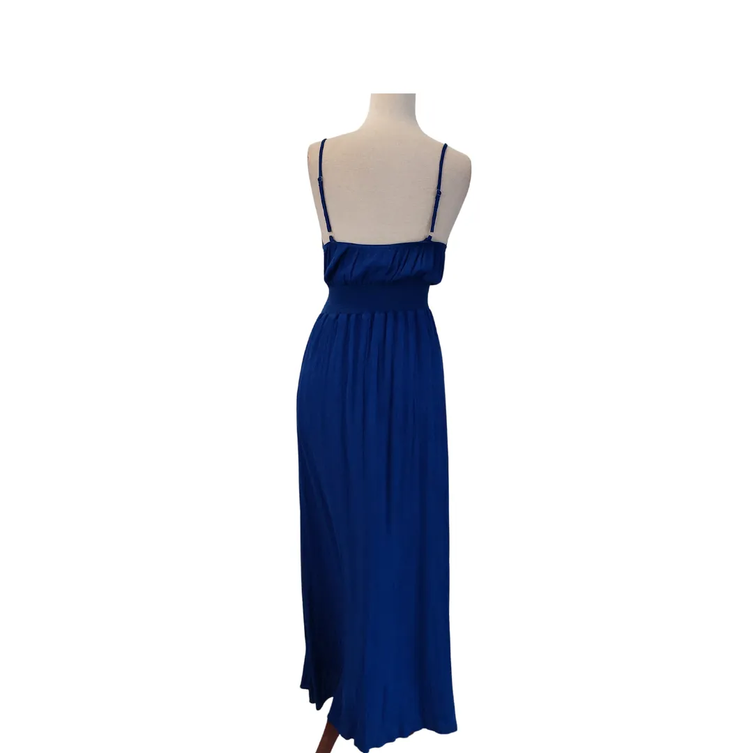 West Kei Cobalt Blue Elastic Waist Maxi Dress | Like New |