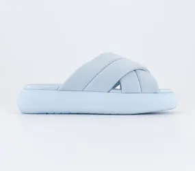 Womens Toms Mallow Crossover Slides Pastel Blue Uk Size 6